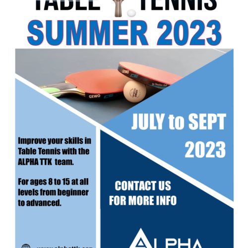 Summer 2023 Table Tennis
